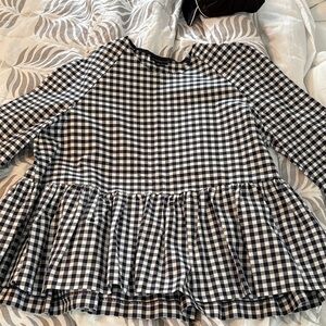 Victoria Beckham for Target Gingham Peplum Blouse